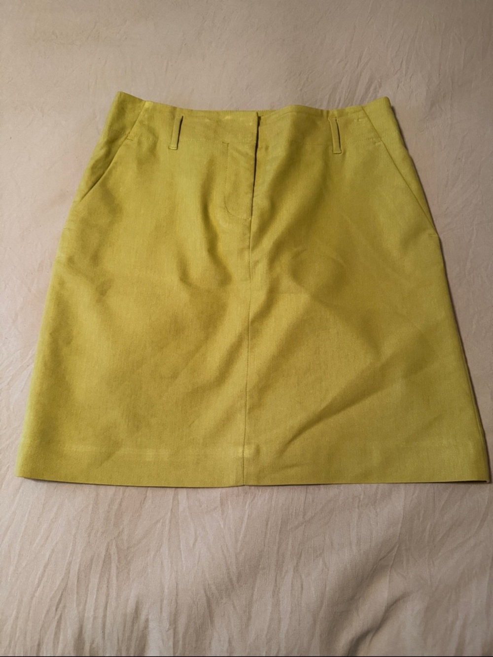 Ann Taylor Lime-Yellow Mini Skirt